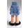 LEGO Sand Blue Hip with Short Double Layered Skirt with Dark Blue Shoes (35624 / 92818)