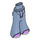 LEGO Bleu sable Les hanches avec Flared Trousers avec Purple Shoes avec blanc Soles (101117)