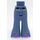 LEGO Sand Blue Hips with Flared Trousers with Purple Shoes with White Soles (101117)