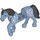 LEGO Sandblau Pferd mit Weiß Spots (77476)