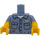 LEGO Sand Blue Janitor Minifig Torso (973 / 16360)