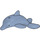 LEGO Sand Blue Jumping Dolphin with Bottom Axle Holder with Medium Azure Eyes (13392 / 14079)