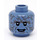 LEGO Sandblau Korg Schmucklos Kopf (Einbau-Vollbolzen) (3626 / 79252)