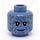 LEGO Sandblau Korg Schmucklos Kopf (Einbau-Vollbolzen) (3626 / 79252)