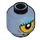 LEGO Sand Blue Lady Cyclops Minifigure Head (Recessed Solid Stud) (3626 / 19112)