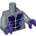 LEGO Azul arena Minifigura Torso con Negro y Dark Morado Veins (76382 / 88585)