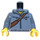 LEGO Zandblauw Minifiguur Torso met Bruin shoulderbag (973 / 76382)