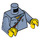 LEGO Sand Blue Minifig Torso with Brown shoulderbag (973 / 76382)