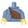 LEGO Sandblau Minifig Torso mit Brown shoulderbag (973 / 76382)