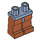 LEGO Zandblauw Minifigure Heupen met Dark Oranje Poten (3815 / 73200)