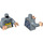 LEGO Sandblau Monica Geller Minifig Torso (973 / 76382)