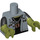 LEGO Sandblau Monster Rocker Minifig Torso mit Olive Green Arme mit Schwarz Kurz Sleeves und Olive Green Hände (973 / 16360)