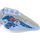 LEGO Zandblauw Mosasaur Upper Kaak 4 x 8 x 2 1/3 met Dark Grijs, Rood, en Dark Blauw (40387 / 40852)