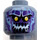 LEGO Sand Blue Plain Head with Rock Teeth (Recessed Solid Stud) (28890 / 32717)