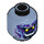 LEGO Sand Blue Plain Head with Rock Teeth (Recessed Solid Stud) (28890 / 32717)