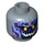 LEGO Sand Blue Plain Head with Rock Teeth (Recessed Solid Stud) (28890 / 32717)