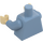 LEGO Sand Blue Plain Torso with Sand Blue Arms and Tan Hands (973 / 76382)