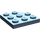 LEGO Zandblauw Plaat 3 x 3 Ronde Hoek (30357)