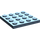 LEGO Sand Blue Plate 4 x 4 (3031)
