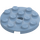 LEGO Sand Blue Plate 4 x 4 Round with Hole and Snapstud (60474)