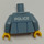 LEGO Blu sabbiato Polizia Giacca con Zipper, Dark Blu Maglietta e &quot;Polizia&quot; sul retro Busto (973 / 76382)