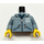 LEGO Sand Blue Police Jacket with Zipper, Dark Blue Shirt and &quot;Police&quot; on Back Torso (973 / 76382)