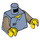 LEGO Sand Blue Ray with Conical Hat Minifig Torso (973 / 76382)