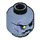 LEGO Sand Blue Reex Minifigure Head (Recessed Solid Stud) (3626 / 28927)