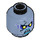 LEGO Sand Blue Ruina Minifigure Head (Recessed Solid Stud) (3626 / 29318)