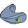 LEGO Bleu sable Requin Diriger avec Arrondi Nose avec Eye avec Lime sans yeux moulés (68349 / 87587)
