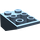 LEGO Bleu sable Pente 2 x 3 (25°) Inversé sans raccords entre les tenons (3747)