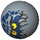 LEGO Sandblau Technic Ball mit Graveller Blau Felsen Gesicht (18384 / 29261)