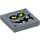 LEGO Bleu sable Tuile 2 x 2 avec Brickster Affronter avec rainure (3068 / 30297)