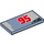 LEGO Sand Blue Tile 2 x 4 with &#039;95&#039; Left (33663 / 87079)