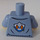 LEGO Sandblau Torso mit Küstenwache Jacke und Orange Pullover (973 / 76382)