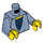 LEGO Bleu sable Torse avec Robe over Dark Bleu Jumper (973 / 76382)
