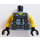 LEGO Zandblauw Torso met Scuba Pak, Sleeveless, Utility Riem en Gloves (973 / 76382)