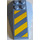 LEGO Sand Blue Wedge 6 x 4 Triple Curved with Sand Blue and Yellow Stripes Sticker (43712)