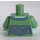 LEGO Verde sabbiato Banshee Minifigure Busto con Verde sabbiato Braccia e Chiaro Azzurro Mani (973 / 88585)