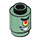 LEGO Sandgrün Backstein 1 x 1 Runden mit Sheldon J. Plankton Gesicht  mit offenem Bolzen (3062 / 97494)