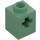 LEGO Sand Green Brick 1 x 1 with Axle Hole (73230)