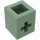 LEGO Sand Green Brick 1 x 1 with Axle Hole (73230)