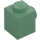 LEGO Sand Green Brick 1 x 1 with Two Studs on Adjacent Sides (26604)