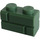 LEGO Sand Green Brick 1 x 2 with Embossed Bricks (98283)