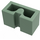LEGO Sand Green Brick 1 x 2 with Groove (4216)