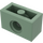 LEGO Sand Green Brick 1 x 2 with Hole (3700)