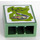 LEGO Sand Green Brick 1 x 2 x 2 with Brush and Paint Palette on Lime Background Sticker with Inside Stud Holder (3245)