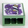 LEGO Sand Green Brick 1 x 2 x 2 with Sewing Manequin and Scissors on Purple Background Sticker with Inside Stud Holder (3245)