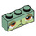LEGO Sand Green Brick 1 x 3 with Queasy Kitty (3622)