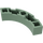 LEGO Zandgroen Steen 4 x 4 Rond Hoek (Breed met 3 Noppen) (48092 / 72140)